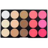 MagiDeal Favorable Gama de Colores Mate de Fundación Blusher Sombreador de Ojos Reflejo de Maquillaje + 10 Piezas Cepillos Cara Contorno de Labios Sombra de Ojos + Soplo de Polvo