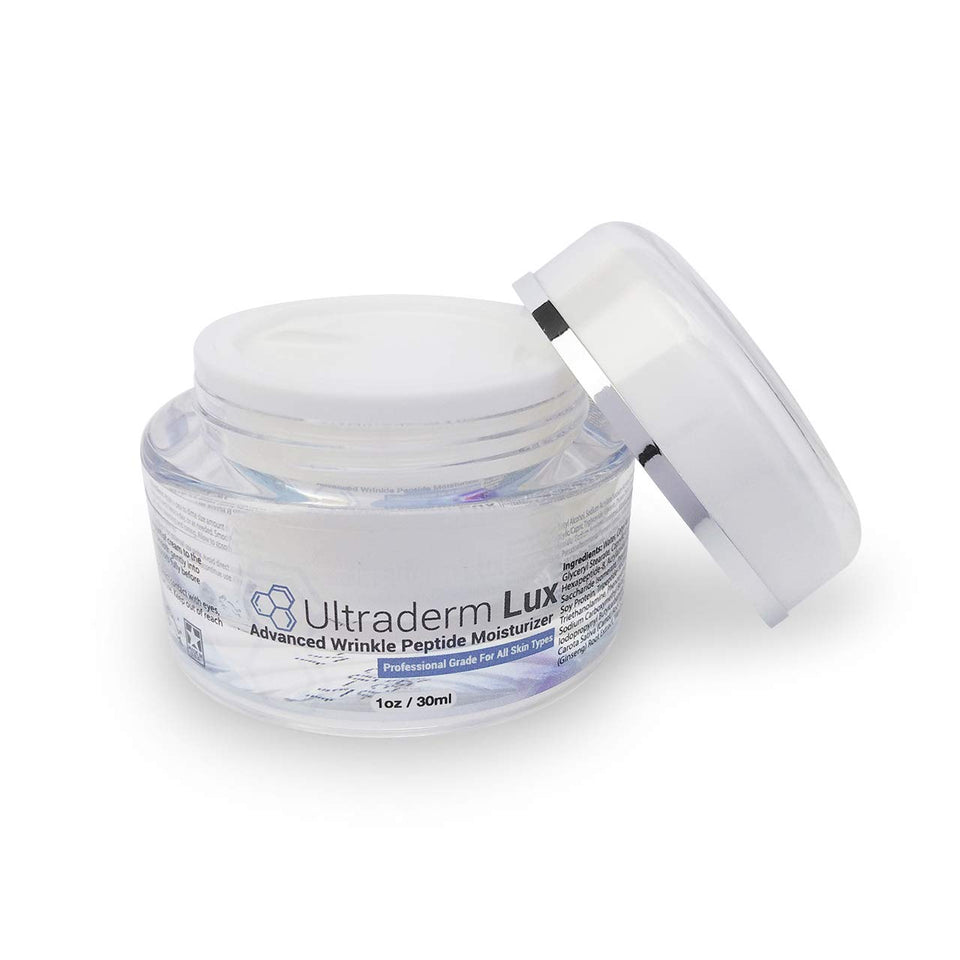 Advanced Wrinkle Peptide Moisturizer de Ultraderm Lux, Crema antiedad para reducir las arrugas y líneas de expresión de tu rostro. 30ml