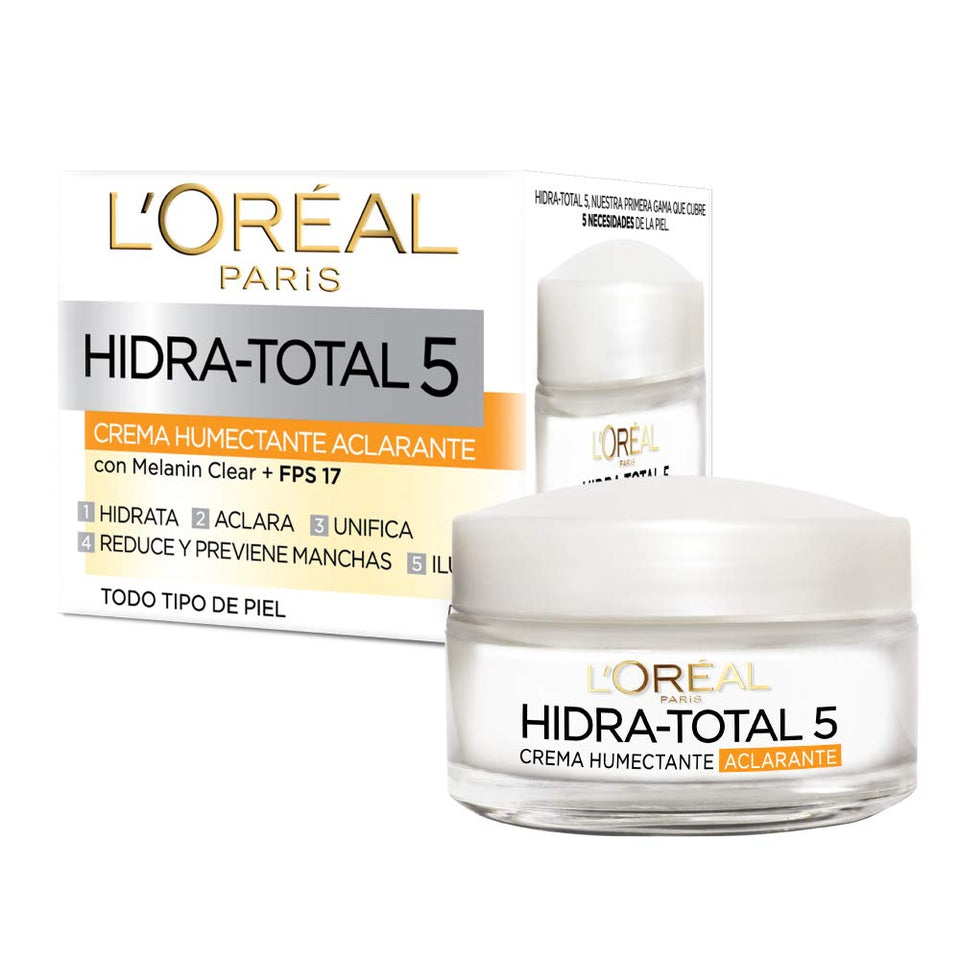 L'Oreal Paris Crema Antimanchas, Hidra Total 5, 50 ml