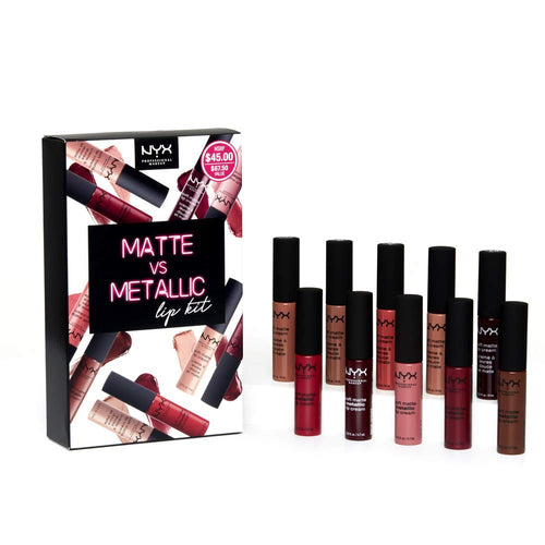 Pintalabios de maquillaje profesional NYX suave mate, 10-Piece Lipstick Set, 29,57ml