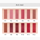 Becoler 12PCS Matte Velvet Lipsticks Impermeable Pluma Hidratante Larga duración Brillo de Labios Maquillaje de Pluma