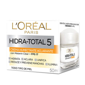 L'Oreal Paris Crema Antimanchas, Hidra Total 5, 50 ml