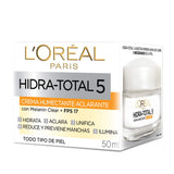 L'Oreal Paris Crema Antimanchas, Hidra Total 5, 50 ml