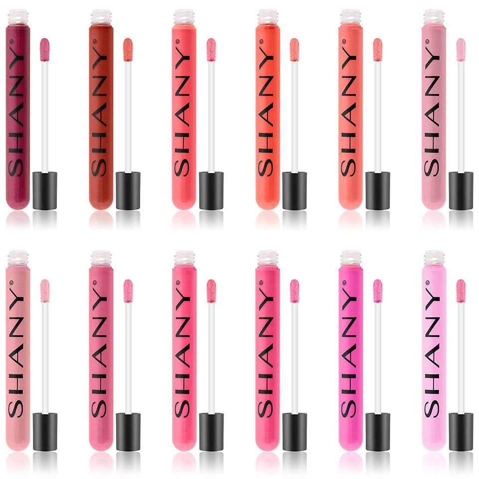 Shany The Wanted Ones - Juego de 12 brillos de labios con aloe vera y vitamina E