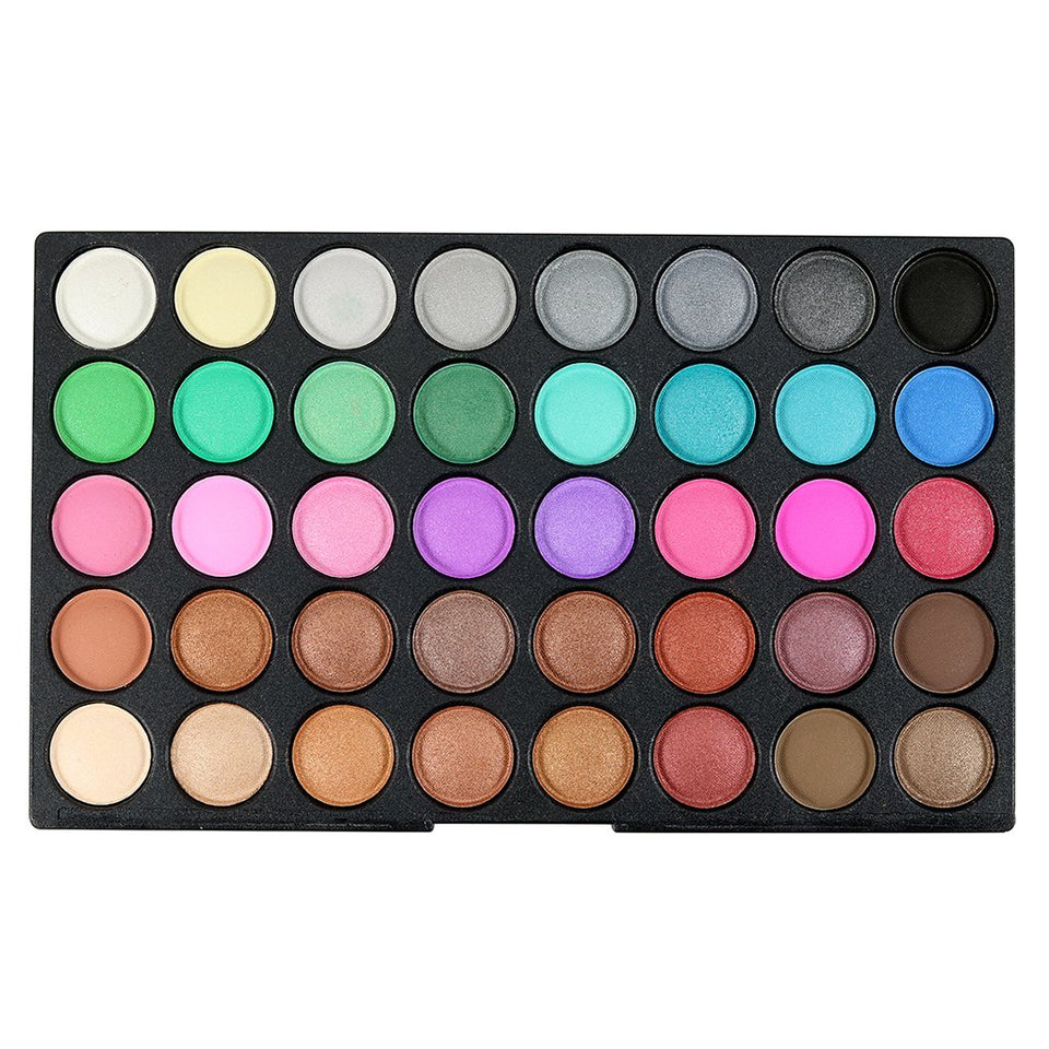 MagiDeal Favorable Gama de Colores Mate de Fundación Blusher Sombreador de Ojos Reflejo de Maquillaje + 10 Piezas Cepillos Cara Contorno de Labios Sombra de Ojos + Soplo de Polvo