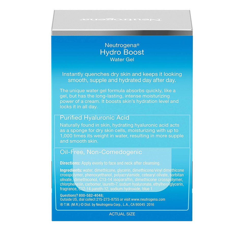Neutrogena Hydro Boost Hyaluronic Acid Hydrating Water Face Gel Moisturizer for Dry Skin, 1.7 fl. oz