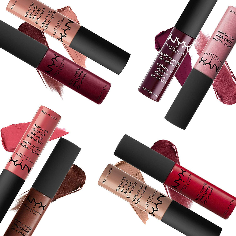 Pintalabios de maquillaje profesional NYX suave mate, 10-Piece Lipstick Set, 29,57ml
